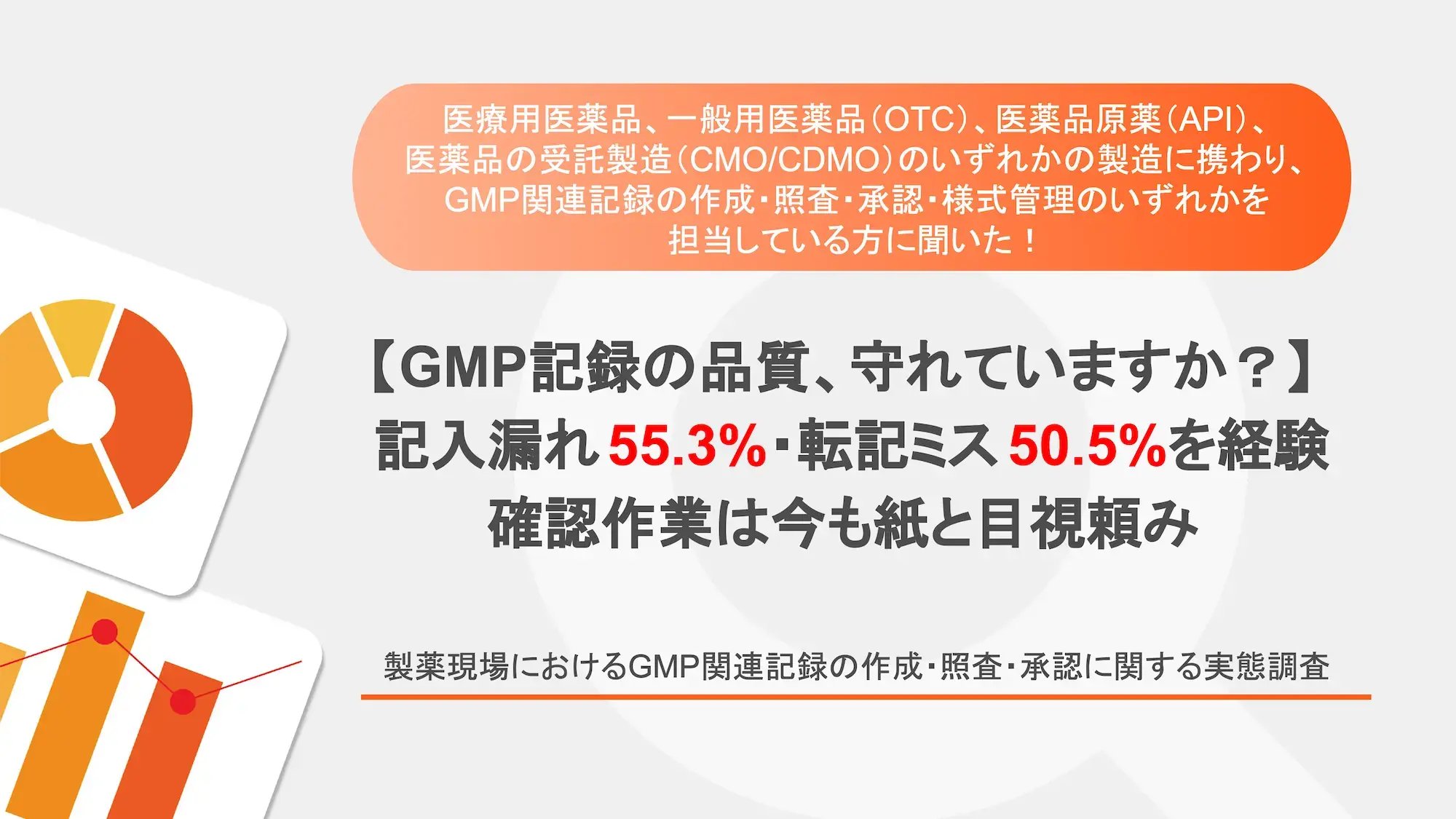 製薬現場におけるGMP関連記録の作成・照査・承認に関する実態調査